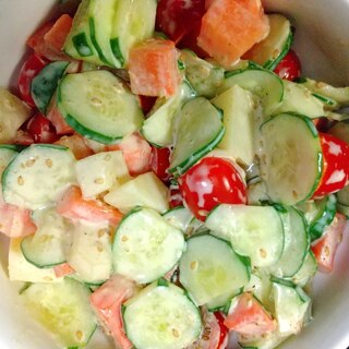 冷と温野菜のサラダ